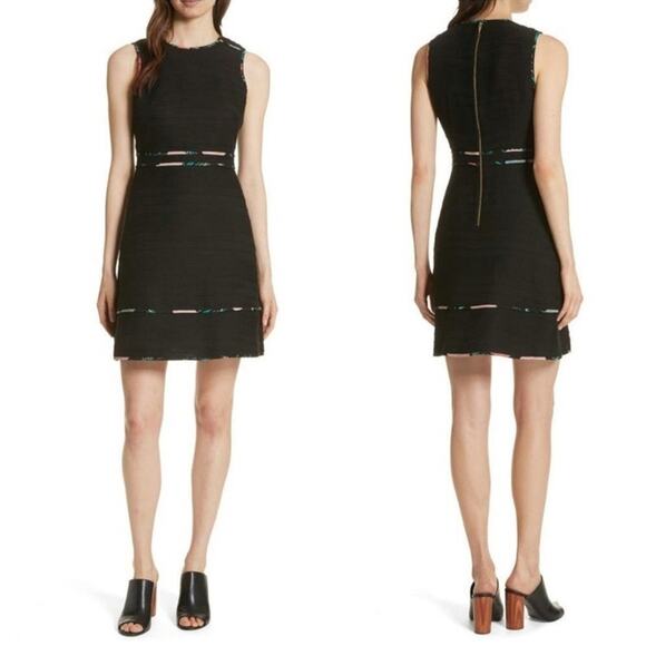 Kate Spade Women's Tweed Fit & Flare Mini Dress – Size 6 Blossom Black | NWOT - Picture 1 of 13